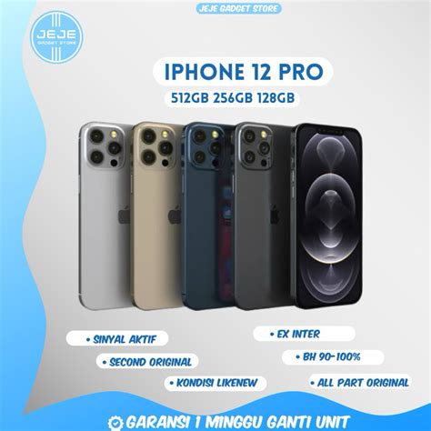 Jual APPLE IPHONE 12 PRO 512GB 256GB 128GB FULLSET SECOND MULUS LIKENEW