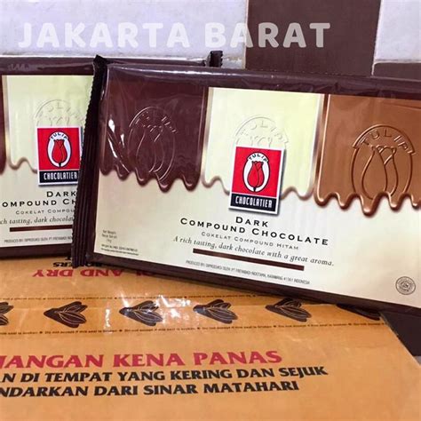 Jual Update Coklat Tulip Dark Chocolate Compound Cokelat Batang 1 Kg