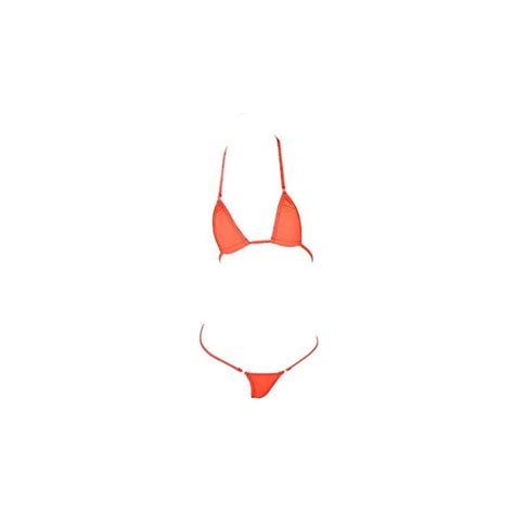 LinvMe Costume Da Bagno Da Donna Con Micro Bikini Sexy E Sexy Arancia Rossastra Taglia Unica