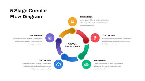 5 Step Circular Flow Diagram Template for PowerPoint & Keynote