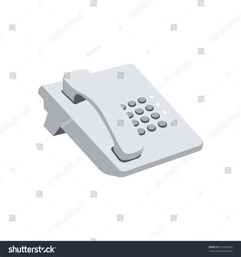 Stationary Phone Button Keypad Vector Illustration Stock Vector