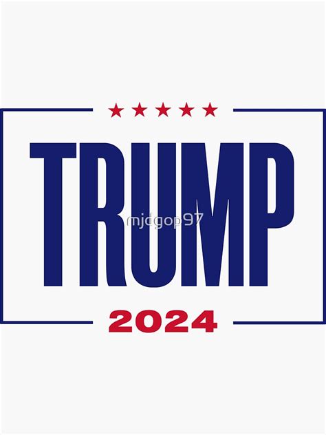 Trump 2024 Sticker For Sale By Mjdgop97 Redbubble