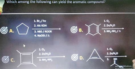 Which Among The Following Can Yield The Aromatic Compound A Br Hv