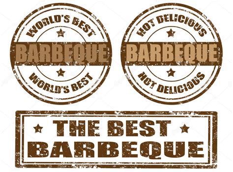 Set Of Barbeque Stamps Stock Vector Image By Carmen Dorin