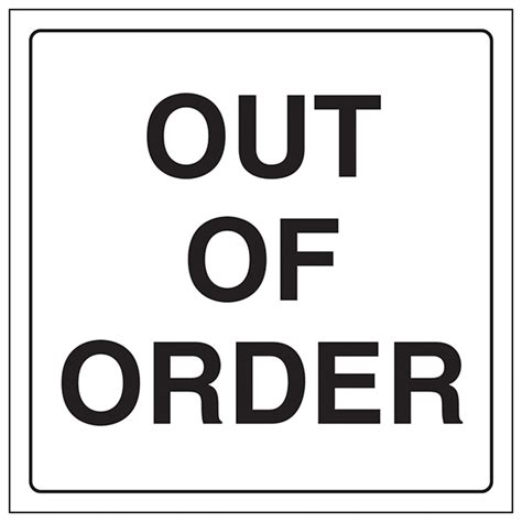 Out Of Order Eureka Direct