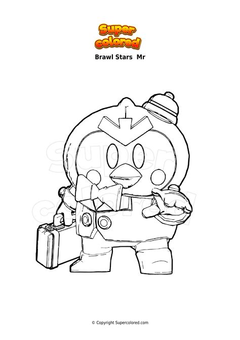 Coloring Page Brawl Stars Stu Supercolored