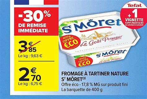 Promo Fromage Tartiner Nature St M Ret Chez Carrefour Market