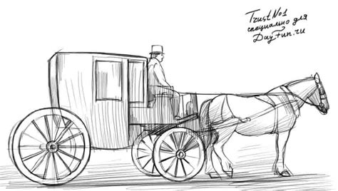 horse cart sketch  paintingvalleycom explore collection  horse