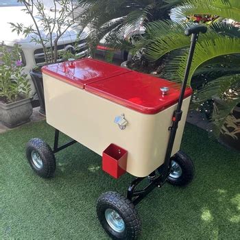 All-terrain Outdoor Wagon Cooler 80 Quart Party Rolling Cart Mobile Ice ...