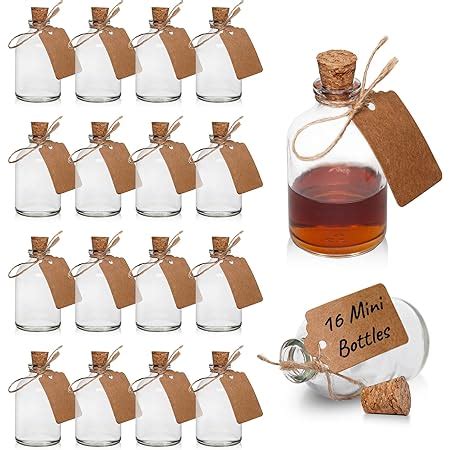 Casavetro Lot De Mini Bouteilles Miniature En Verre Avec Bouchon