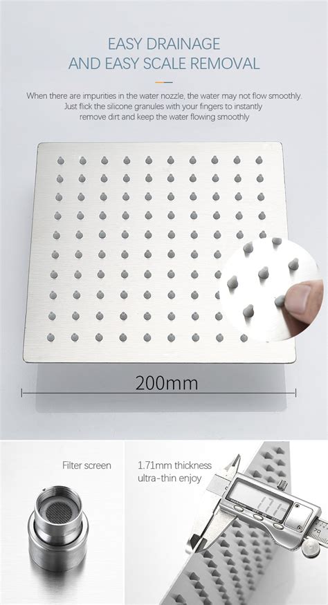 Keve In Stainless Steel Hot And Cold Shower Set For Bathroom Rainshower Set With Faucet