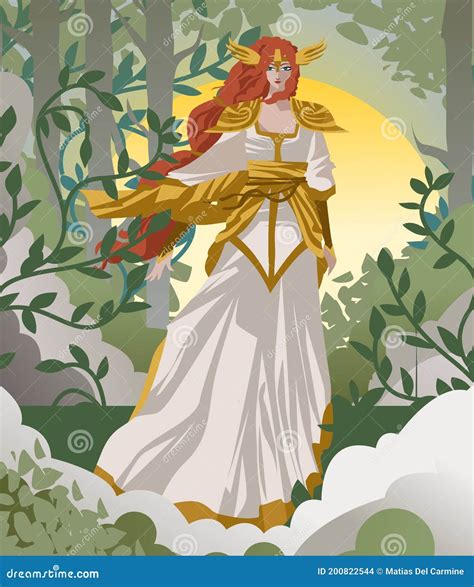 Freya Norse Goddess Vector Illustration | CartoonDealer.com #12570340