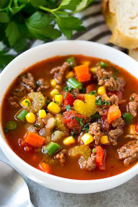 Easy Vegetable Soup Recipe With Hamburger Meat At Bruce Carter Blog