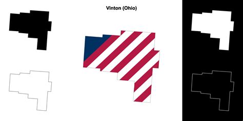 Vinton County, Ohio outline map set 43576560 Vector Art at Vecteezy