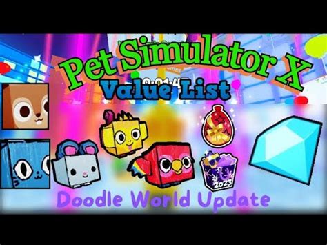 Pet Simulator X Value List Jan Roblox Pet Sim X Doodle