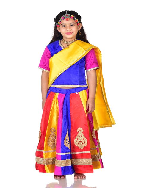 Mythological Costume Girls Radha Rani Fancy Dress In Purple 49 Off
