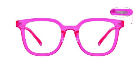 Florian Square Prescription Glasses - Neon Pink | Women's Eyeglasses ...