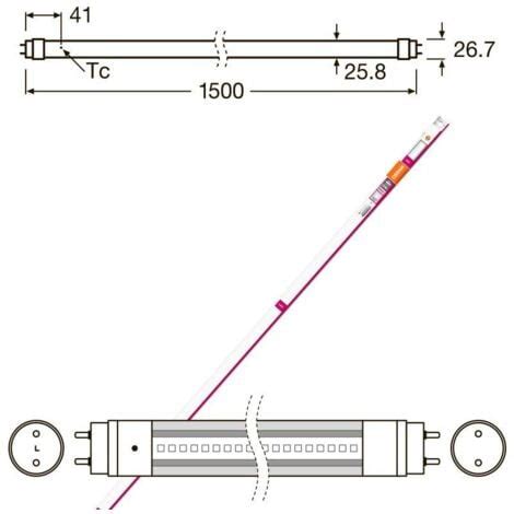 Osram T Glas Led R Hre Cm W Substitube Star