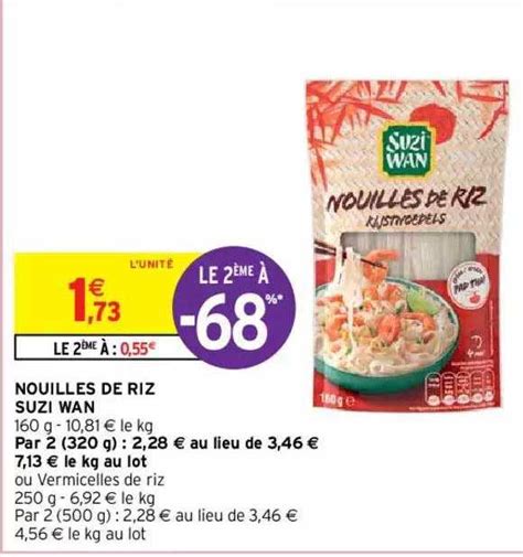 Promo Nouilles De Riz Suzi Wan chez Intermarché Hyper iCatalogue fr