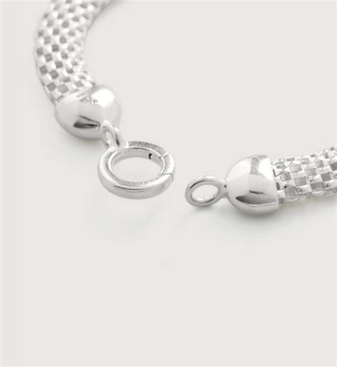 Heirloom Woven Wide Chain Bracelet In Sterling Silver Jewellery By