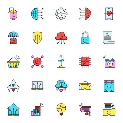 Colored Digitalisation Icons