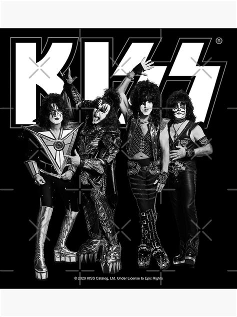 "KISS ® The Band - Full Black and White" Framed Art Print by musmus76 ...