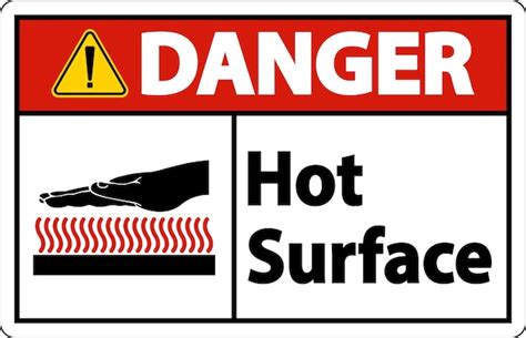 Premium Vector Danger Hot Surface Symbol Sign On White Background
