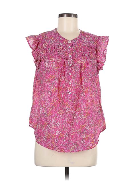 Xirena Pink Short Sleeve Blouse Size M 78 Off Thredup