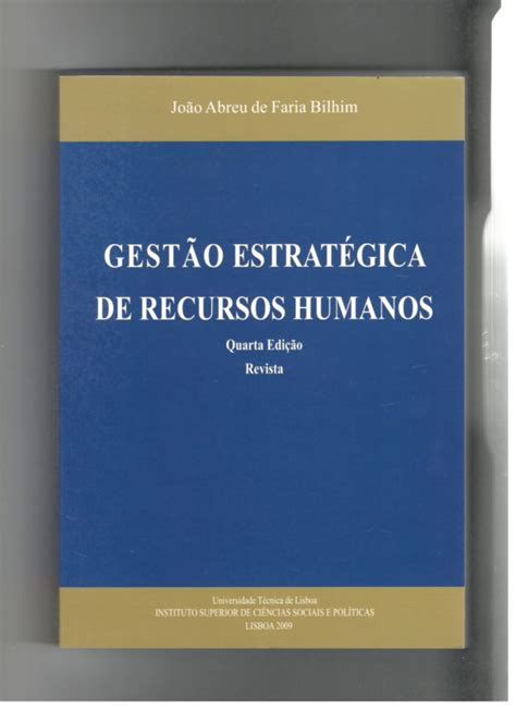 Pdf Gestão Estratégica De Recursos Humanos