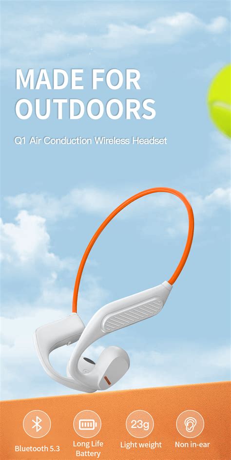 Wiwu Q1 Air Conduction Wireless Headset White