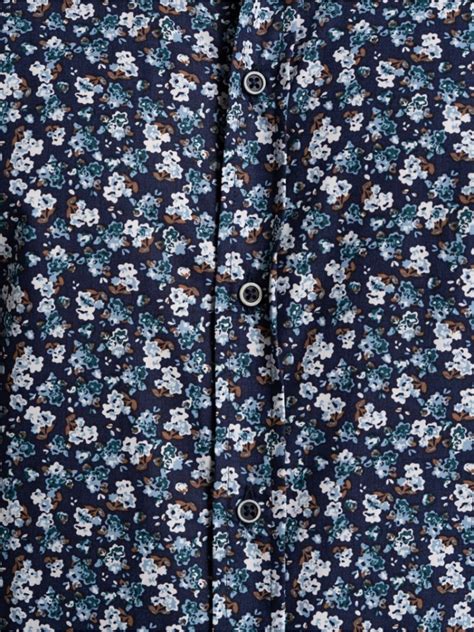 Camicia Uomo Fantasia Stampa Floreale In Tessuto Popeline Invidia Dal