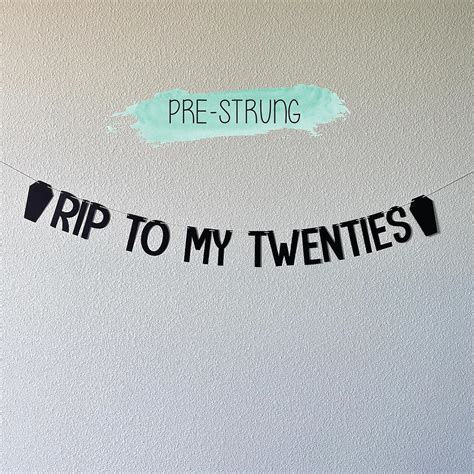 Amazon Rip To My Twenties Banner Th Birthday Banner Funny Th