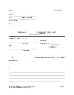 Fillable Online Co Mineral Mt PacketLForm182 Generic Affidavit Doc Co