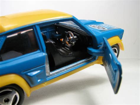 Fiat Abarth Rally A Azzurro E Giallo N Box Mattel Hot Wheels