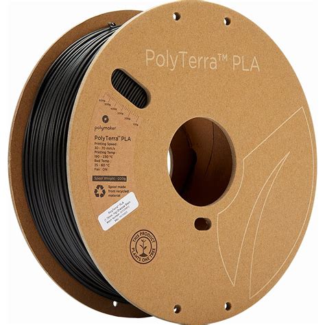 Polymaker PolyTerra PLA Charcoal Black 3DJake Deutschland