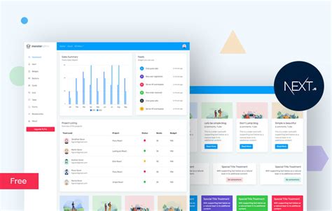 Monster NextJs Free Dashboard
