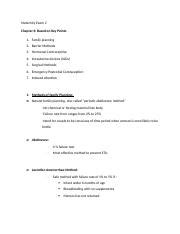 Maternity Exam Chapter Docx Maternity Exam Chapter Based On