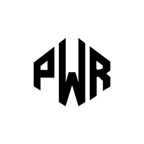 Diseño De Logotipo De Letra Pwr Con Forma De Polígono Diseño De