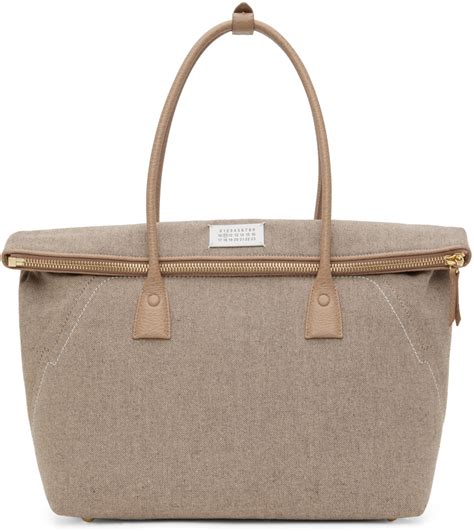 Beige Medium 5AC Bag By Maison Margiela On Sale