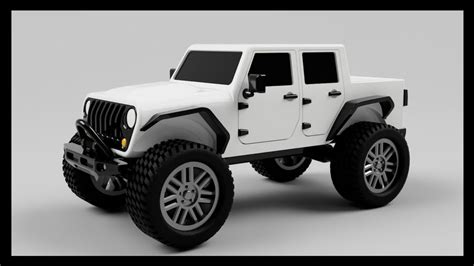 Jeep Wrangler Truck Fully 3d Printable Free Stl Youtube