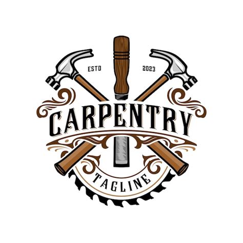 Premium Vector Carpenter Vintage Logo Design Vintage Hammer And