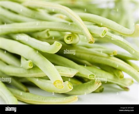 Chinese Long Beans Detail And Isolated On White Background Stock Photo