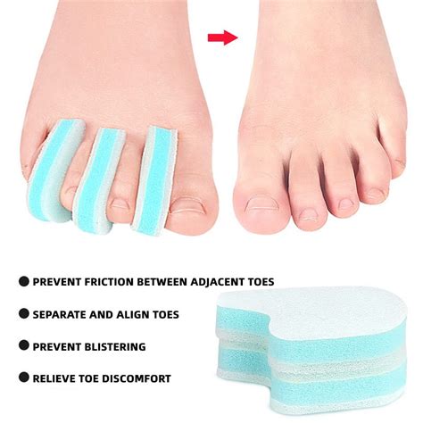 2pieces 1pair Foot Care Tools Foam Sponge Toe Separators Spacer