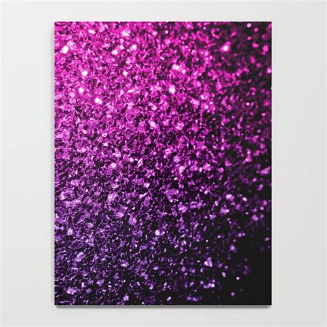 Purple Pink Ombre Glitter Sparkles Notebook By Pldesign 6 X 8 Lined