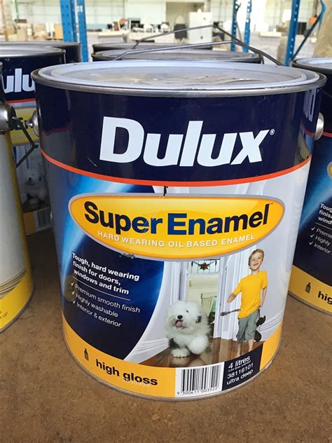 Dulux Super Enamel High Gloss Ultra Deep Base Paint 4 Litre Can Oil