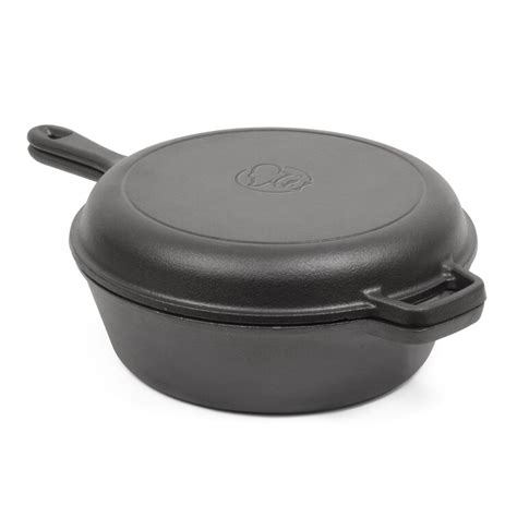 Commercial Chef 3 Qt Cast Iron Dutch Oven With Skillet Lid Wayfair