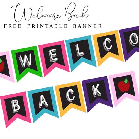 {free Printables} Welcome Back Banner Welcome Back Banner Welcome Banner Printable Classroom