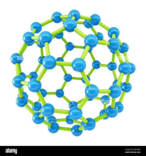 La Molécula De Fullereno Equipo Ilustración Mostrando La Estructura