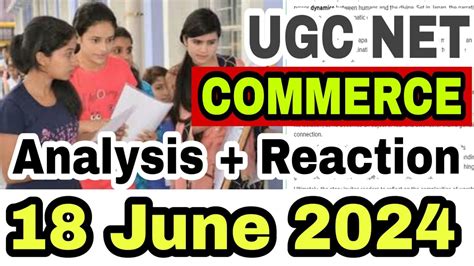 Ugc Nta Net Commerce June Paper Analysis Ugc Net Commerce