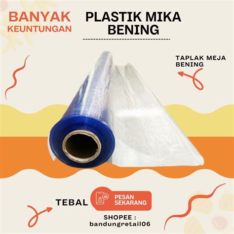 Jual READY STOK Plastik Meja Makan Plastik Mika Bening Lemas PER 1meter